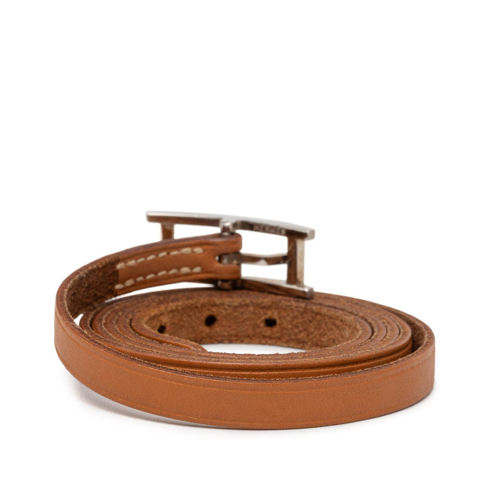 Pre-Loved Hermes Leather Behapi Double Tour Bracelet - Picture 3 of 6